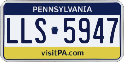 PA license plate LLS5947
