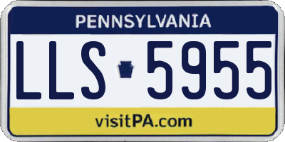 PA license plate LLS5955