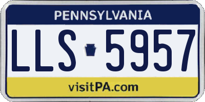 PA license plate LLS5957