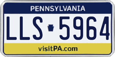 PA license plate LLS5964