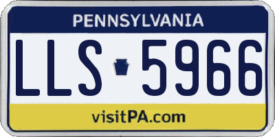 PA license plate LLS5966