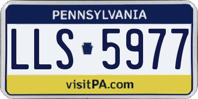 PA license plate LLS5977