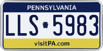 PA license plate LLS5983