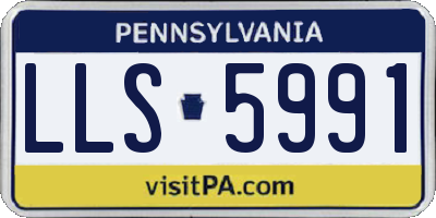 PA license plate LLS5991