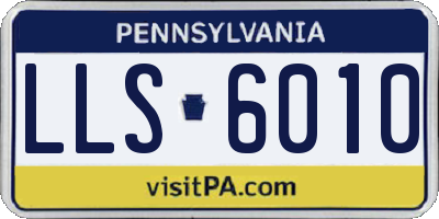 PA license plate LLS6010
