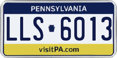 PA license plate LLS6013
