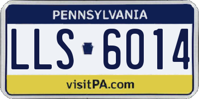 PA license plate LLS6014