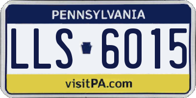 PA license plate LLS6015