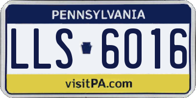 PA license plate LLS6016
