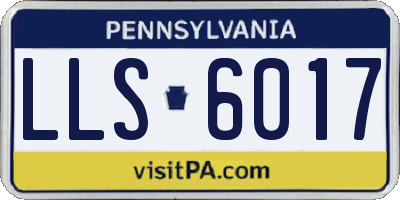 PA license plate LLS6017