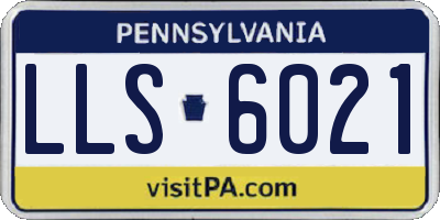 PA license plate LLS6021