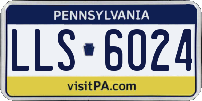 PA license plate LLS6024