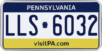 PA license plate LLS6032
