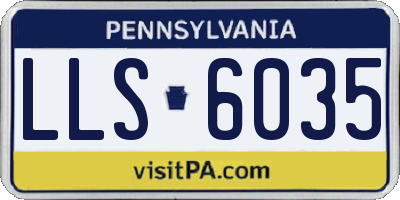 PA license plate LLS6035
