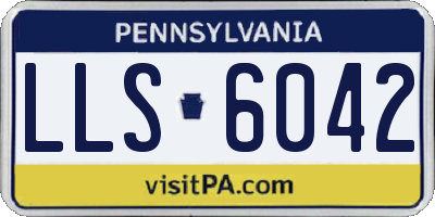 PA license plate LLS6042