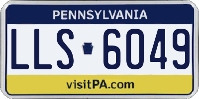 PA license plate LLS6049