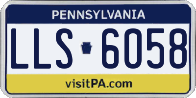 PA license plate LLS6058