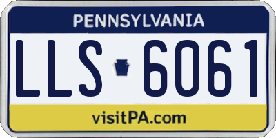 PA license plate LLS6061