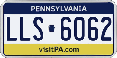 PA license plate LLS6062