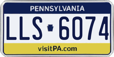PA license plate LLS6074