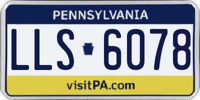 PA license plate LLS6078