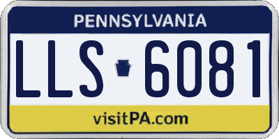 PA license plate LLS6081