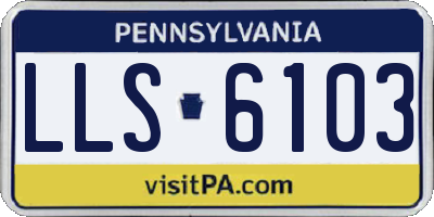 PA license plate LLS6103