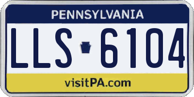 PA license plate LLS6104