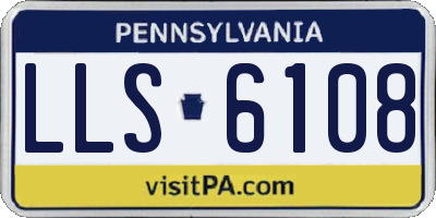 PA license plate LLS6108