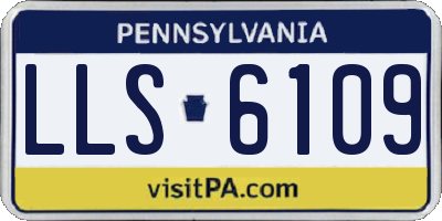PA license plate LLS6109
