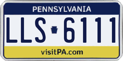 PA license plate LLS6111