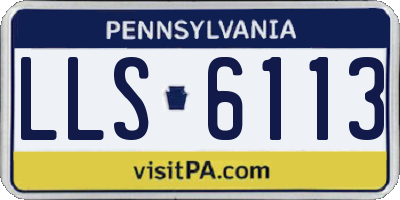 PA license plate LLS6113