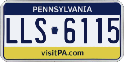 PA license plate LLS6115