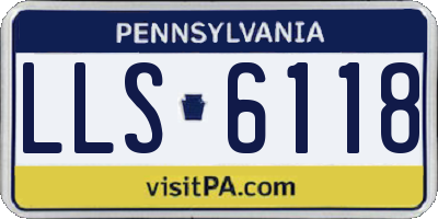 PA license plate LLS6118