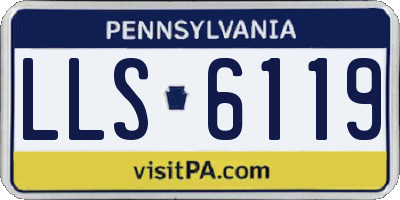 PA license plate LLS6119