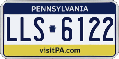 PA license plate LLS6122