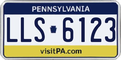 PA license plate LLS6123