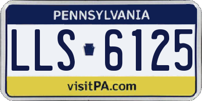 PA license plate LLS6125