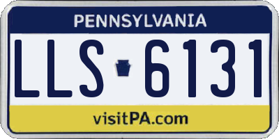 PA license plate LLS6131