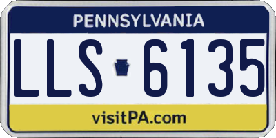 PA license plate LLS6135