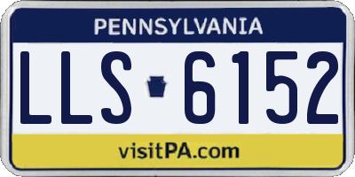 PA license plate LLS6152