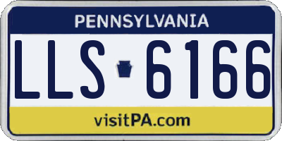 PA license plate LLS6166
