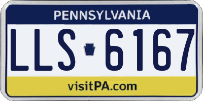 PA license plate LLS6167