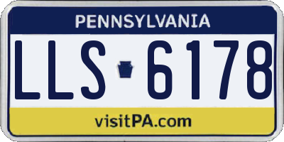 PA license plate LLS6178