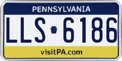 PA license plate LLS6186