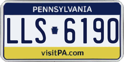PA license plate LLS6190
