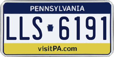 PA license plate LLS6191