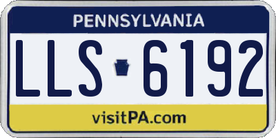 PA license plate LLS6192