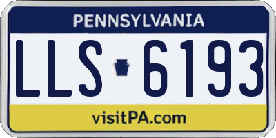 PA license plate LLS6193