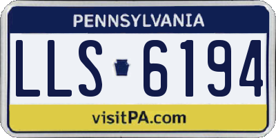 PA license plate LLS6194